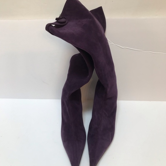 Prada Suede Knee High Boots - Picture 2 of 7